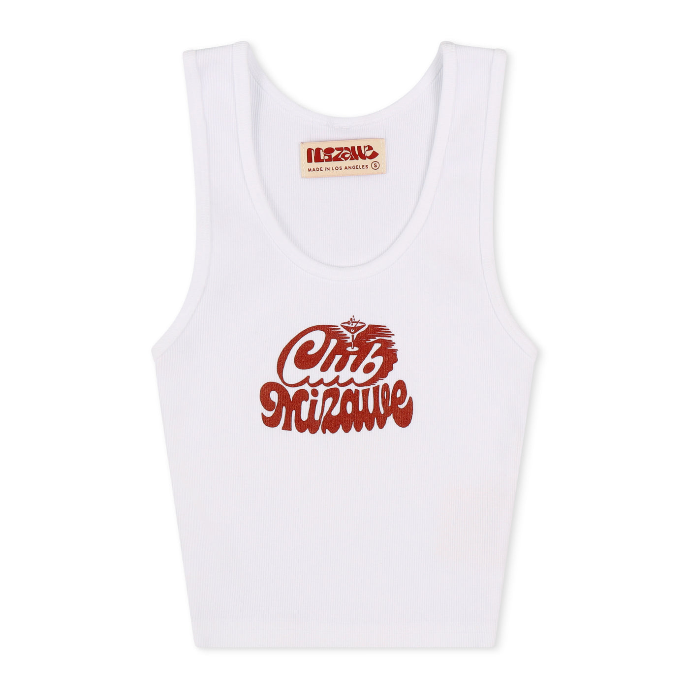 front of club mizawe tank in white