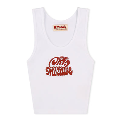 front of club mizawe tank in white