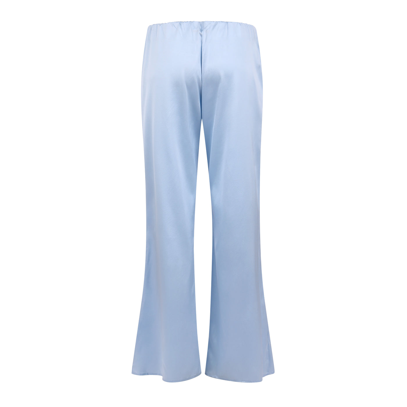 back of roma silk pants in sky blue