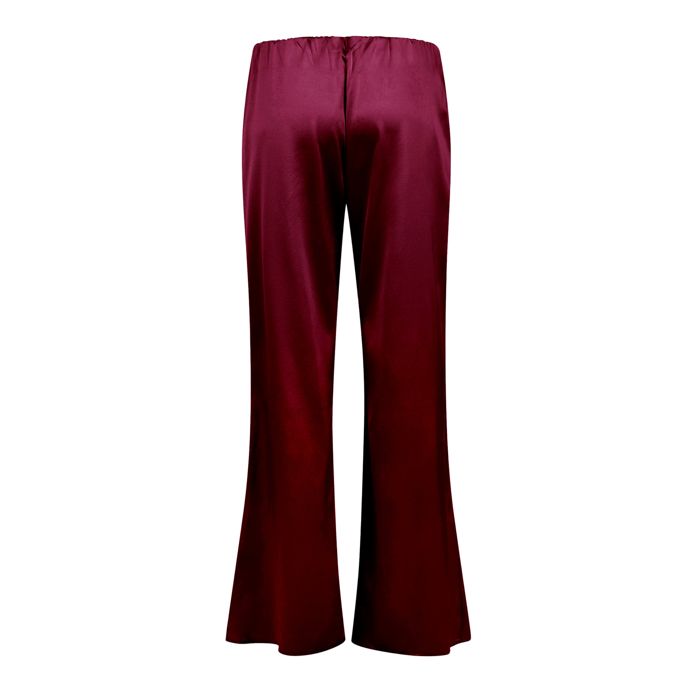 roma silk pants in wine