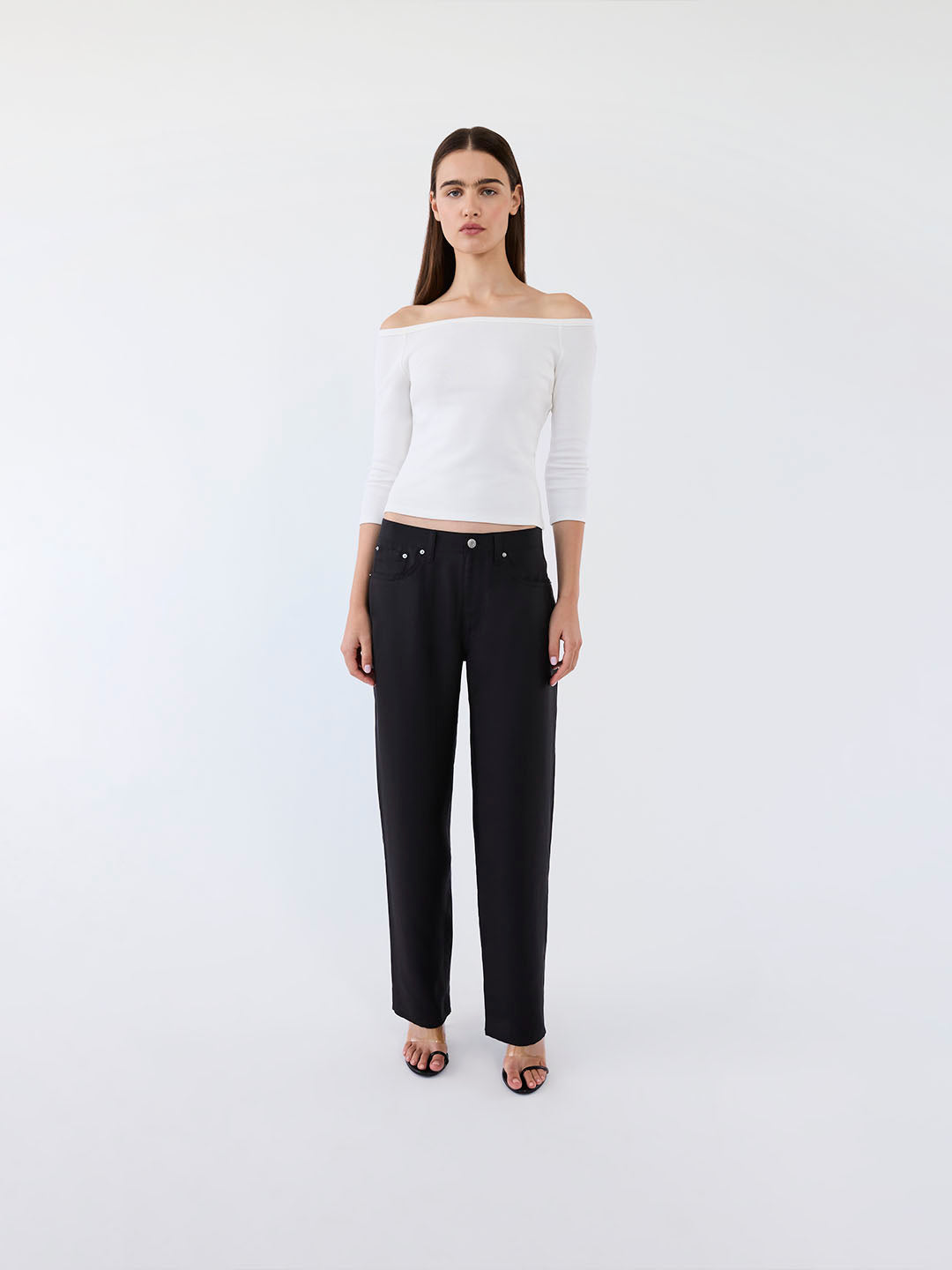 Drew Silk Boyfriend Jean in Silk Twill
