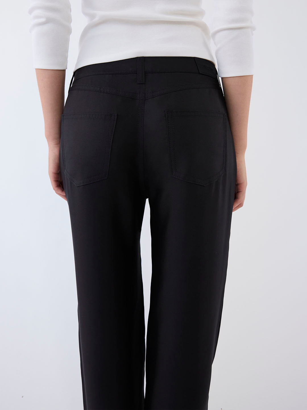 Drew Silk Boyfriend Jean in Silk Twill