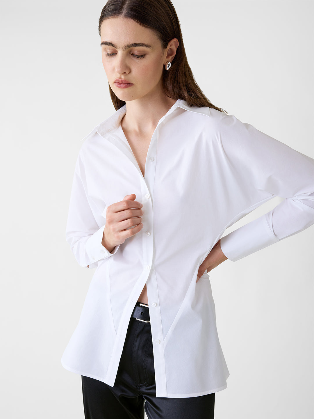 Arlo Cinched Poplin Shirt