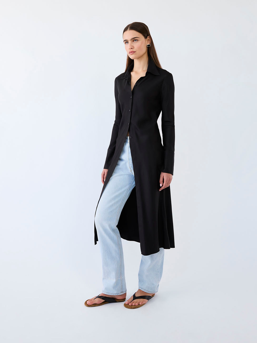 Mara Silk Duster in Silk Twill