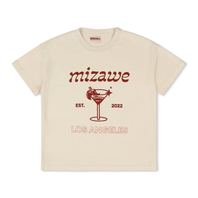 front view of martini tee in bone